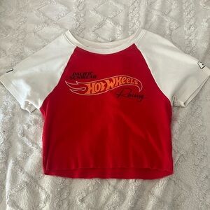 Pacific Sunwear Red and White Hot Wheels Racing Tee